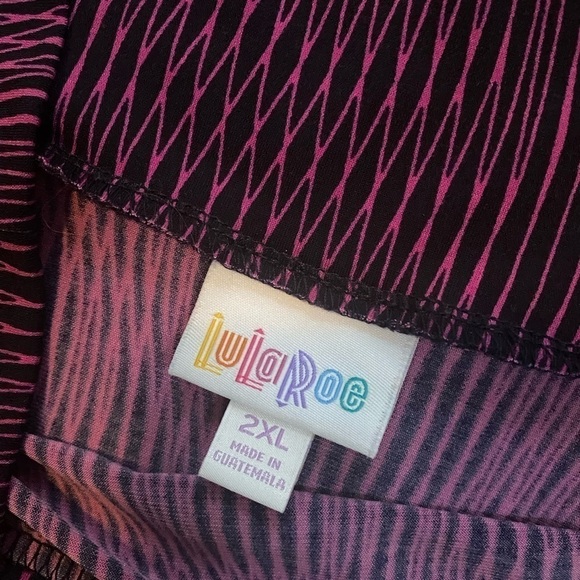 Lularoe Purple Patterned Skirt Sz 2XL Plus Size - Picture 4 of 7